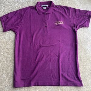 WOMENS Super Bowl XLVII 47 New Orleans NOLA Purple Polo Golf Shirt Size Small